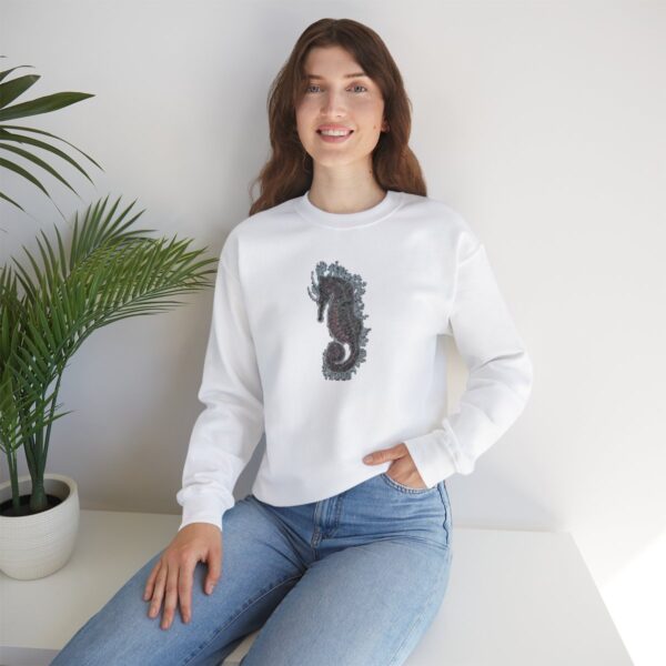 " Electric Seahorse Sea Life Series"™ R G Concepts Unisex Heavy Blend™ Crewneck Sweatshirt. Seahorse Sweatshirt, Beach Sweatshirt, Women's Sweatshirt, Grandmother's sweatshirt, Mother's gift, Grandmother's gift, Pretty Sweatshirt, beach Sweatshirt, Ocean Sweatshirt, Ladies sweatshirt, colorful sweatshirt, I Love Seahorses, Seahorse Girl, Seahorse cowgirl - Image 12