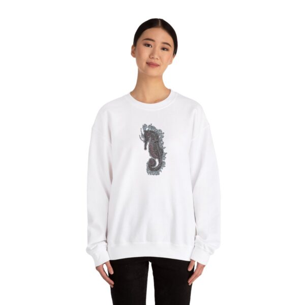 " Electric Seahorse Sea Life Series"™ R G Concepts Unisex Heavy Blend™ Crewneck Sweatshirt. Seahorse Sweatshirt, Beach Sweatshirt, Women's Sweatshirt, Grandmother's sweatshirt, Mother's gift, Grandmother's gift, Pretty Sweatshirt, beach Sweatshirt, Ocean Sweatshirt, Ladies sweatshirt, colorful sweatshirt, I Love Seahorses, Seahorse Girl, Seahorse cowgirl - Image 16