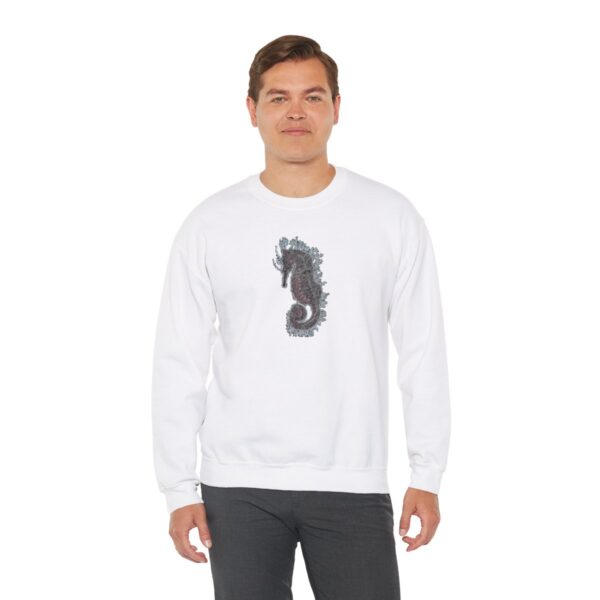 " Electric Seahorse Sea Life Series"™ R G Concepts Unisex Heavy Blend™ Crewneck Sweatshirt. Seahorse Sweatshirt, Beach Sweatshirt, Women's Sweatshirt, Grandmother's sweatshirt, Mother's gift, Grandmother's gift, Pretty Sweatshirt, beach Sweatshirt, Ocean Sweatshirt, Ladies sweatshirt, colorful sweatshirt, I Love Seahorses, Seahorse Girl, Seahorse cowgirl - Image 18