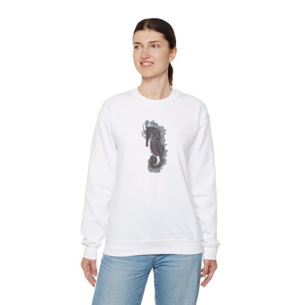 " Electric Seahorse Sea Life Series"™ R G Concepts Unisex Heavy Blend™ Crewneck Sweatshirt. Seahorse Sweatshirt, Beach Sweatshirt, Women's Sweatshirt, Grandmother's sweatshirt, Mother's gift, Grandmother's gift, Pretty Sweatshirt, beach Sweatshirt, Ocean Sweatshirt, Ladies sweatshirt, colorful sweatshirt, I Love Seahorses, Seahorse Girl, Seahorse cowgirl - Image 20