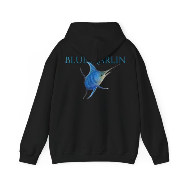 "Blue Marlin Sea Life Series"™; R G Concepts Unisex Heavy Blend™ Hooded Sweatshirt, Sailfish Sweatshirt, Beach Hooded Sweatshirt, Women's Hooded Sweatshirt, Grandmother's sweatshirt, Mother's gift, Grandmother's gift, Fish Sweatshirt, Fishing Sweatshirt, Men's Sweatshirt, Men's Saltwater Sweatshirt, Guy's Sweatshirt, Guy's Marlin Sweatshirt, Ocean Sweatshirt, Men's Gift, Man Gift, Bill Fish, Fishing Girl - Image 3