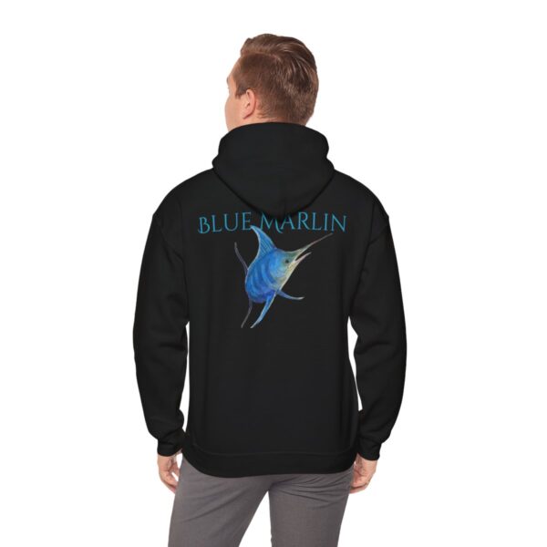 "Blue Marlin Sea Life Series"™; R G Concepts Unisex Heavy Blend™ Hooded Sweatshirt, Sailfish Sweatshirt, Beach Hooded Sweatshirt, Women's Hooded Sweatshirt, Grandmother's sweatshirt, Mother's gift, Grandmother's gift, Fish Sweatshirt, Fishing Sweatshirt, Men's Sweatshirt, Men's Saltwater Sweatshirt, Guy's Sweatshirt, Guy's Marlin Sweatshirt, Ocean Sweatshirt, Men's Gift, Man Gift, Bill Fish, Fishing Girl - Image 10