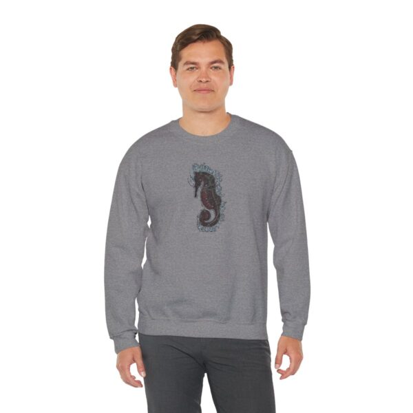 " Electric Seahorse Sea Life Series"™ R G Concepts Unisex Heavy Blend™ Crewneck Sweatshirt. Seahorse Sweatshirt, Beach Sweatshirt, Women's Sweatshirt, Grandmother's sweatshirt, Mother's gift, Grandmother's gift, Pretty Sweatshirt, beach Sweatshirt, Ocean Sweatshirt, Ladies sweatshirt, colorful sweatshirt, I Love Seahorses, Seahorse Girl, Seahorse cowgirl - Image 40